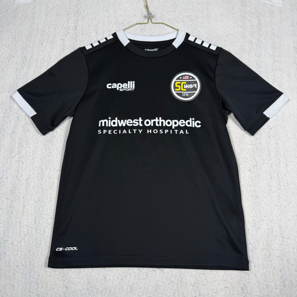 Capelli Sport SC Wave Soccer Jersey Youth Small 8 Black White Number 2 CS-Cool